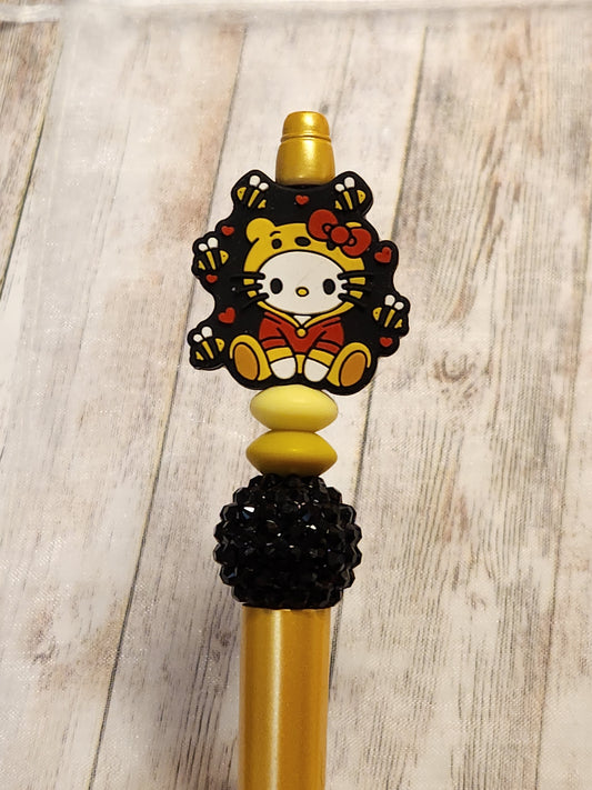 Beaded Pen: Love Collection (Hello Kitty as Pooh Bear)