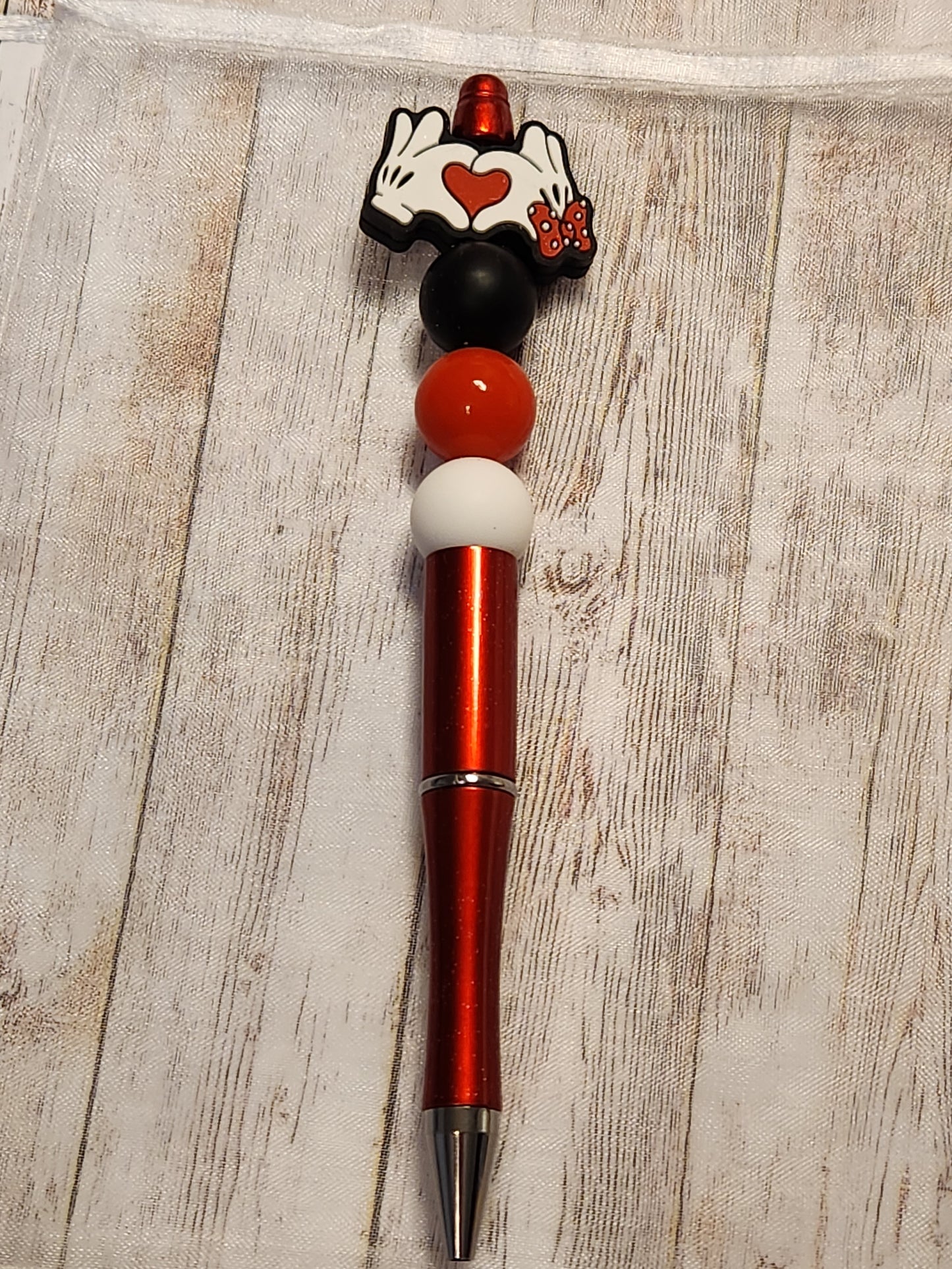 Beaded Pen: Love Collection (Mickey and Minnie hands)