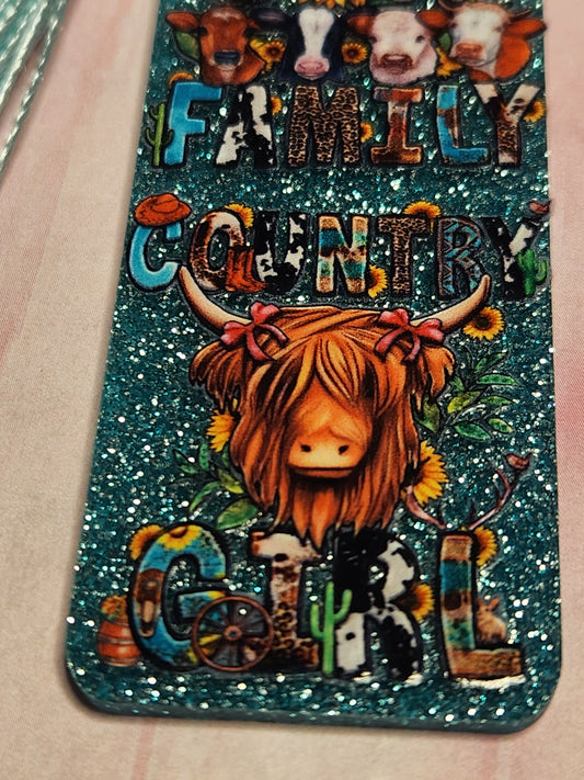 Bookmark: Country Girl (Cows)