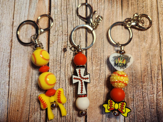Keychains: Baseball Cross