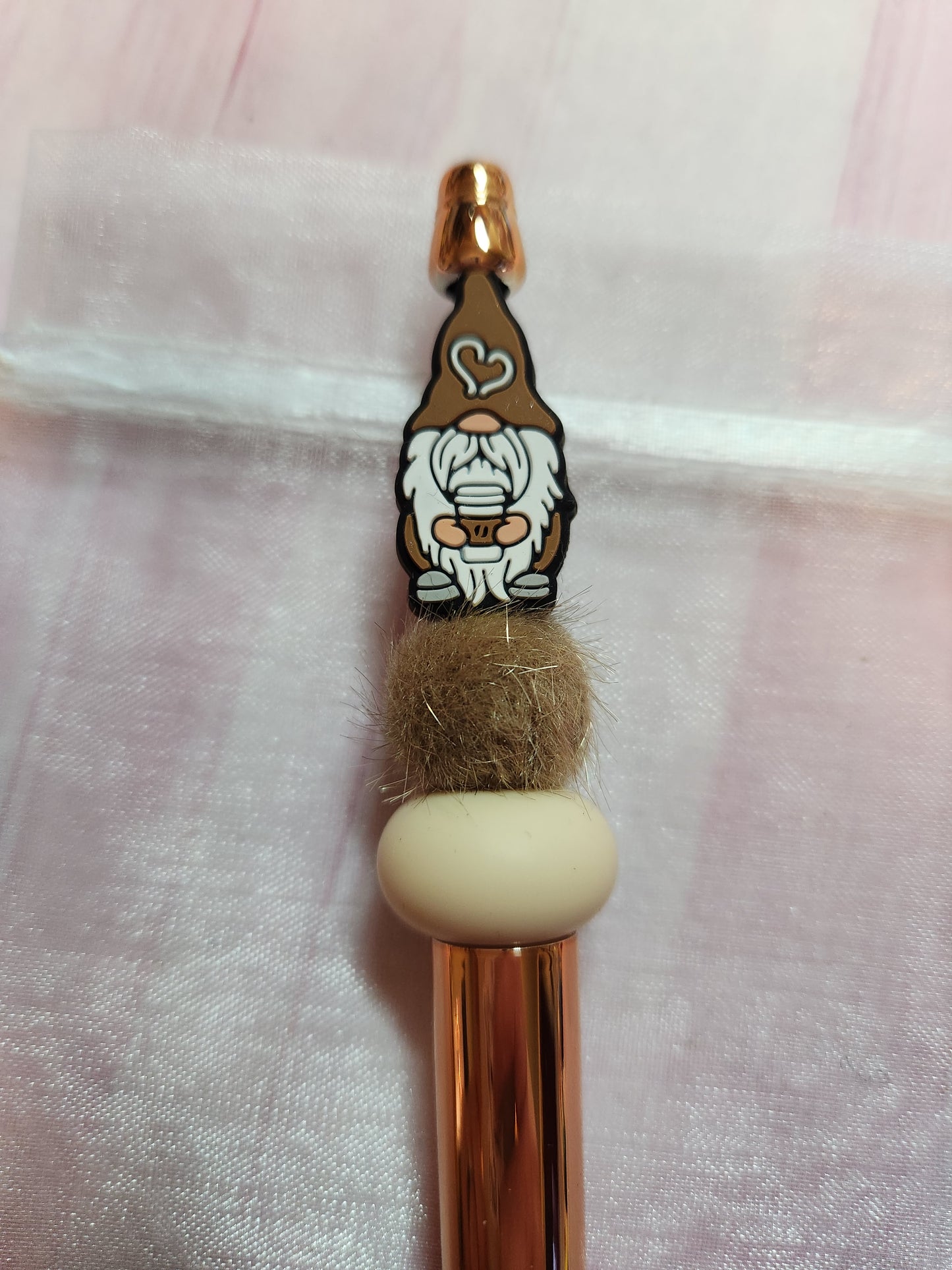 Beaded Pen: Coffee (Latte Gnome)