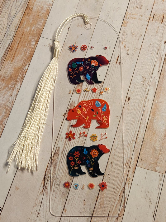 Acrylic Bookmark: Bears