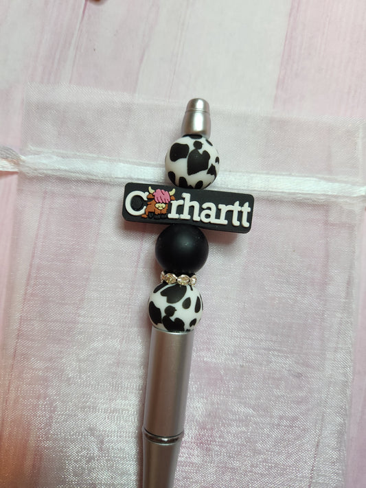 Beaded Pen: Cow (Carhartt)