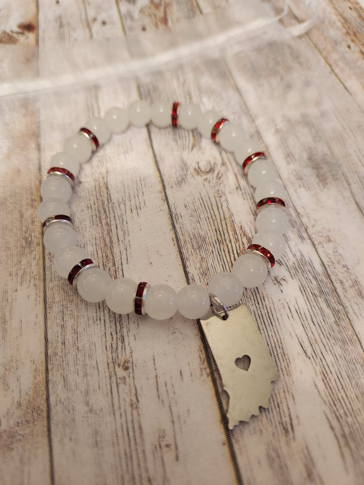 Bracelet: Indiana (Red and White)