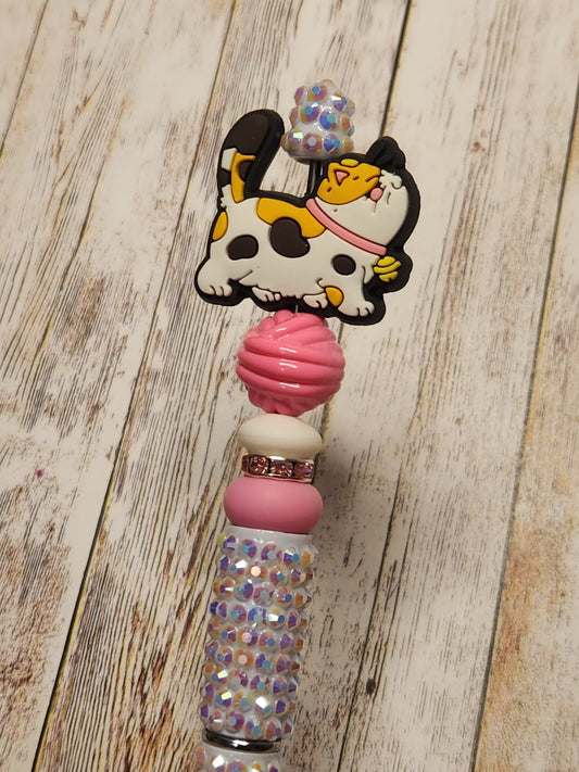 Beaded Pen: Pets (pink and prissy)