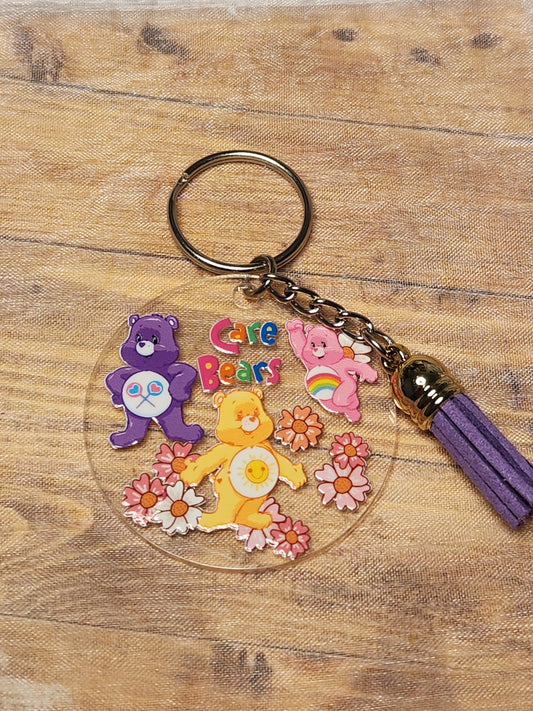 Circle Keychain: Care Bears