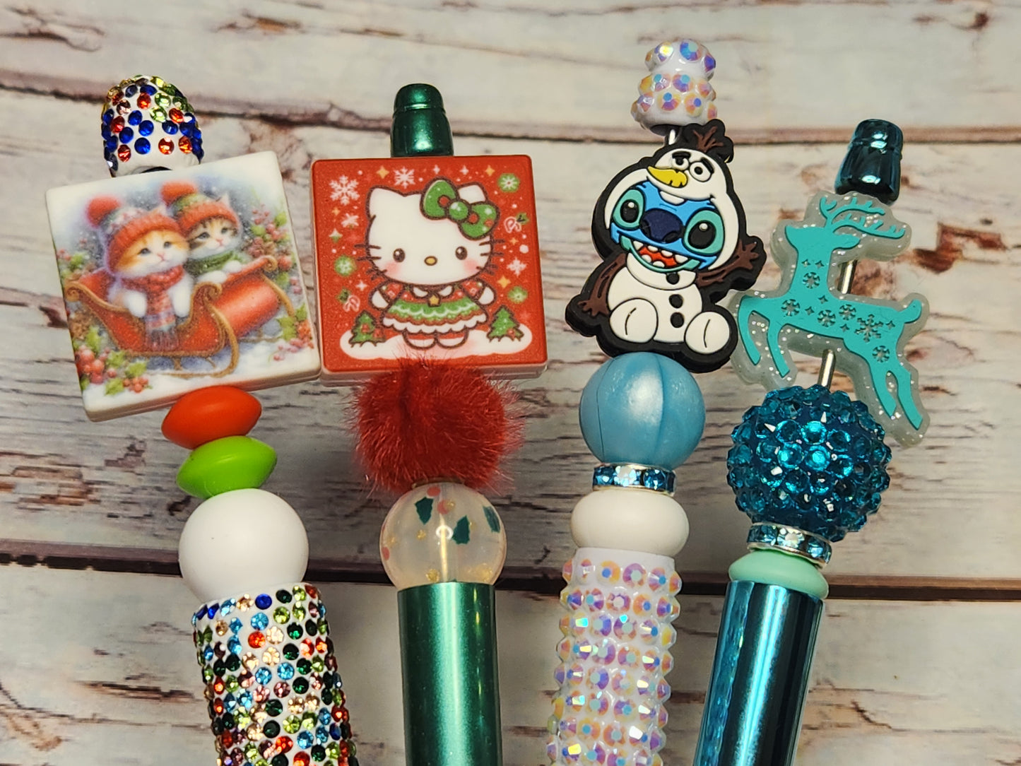 Beaded Pen: Winter (Stitch as Olaf)