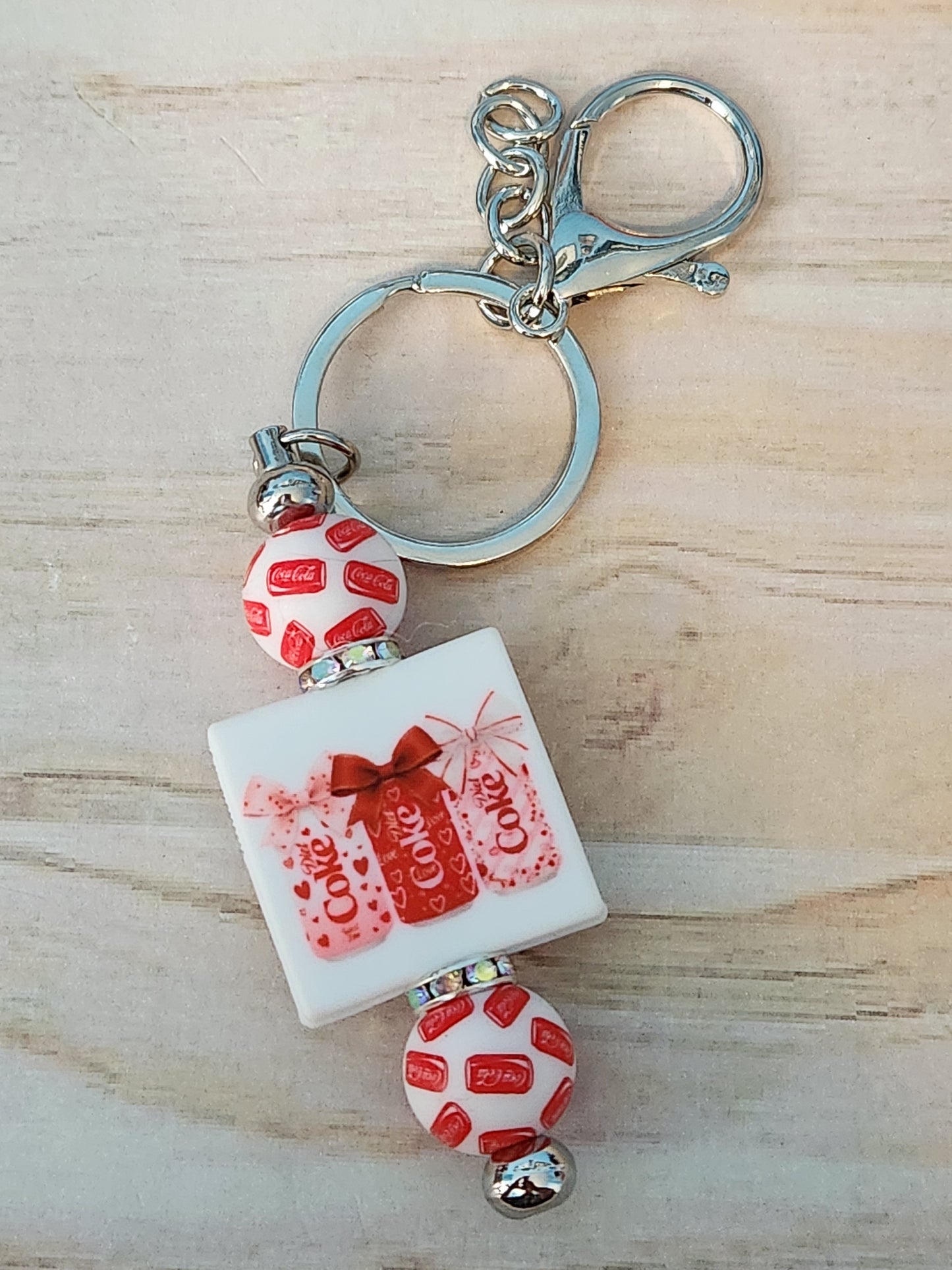 Keychains: Coca Cola Cans with Bows