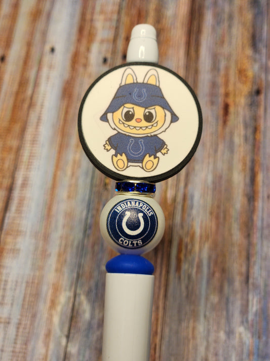 Beaded Pen: Colts (Labubu, football)