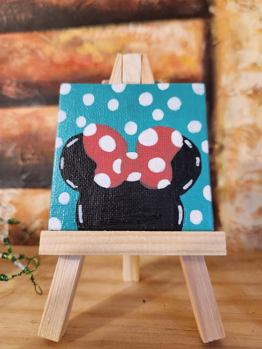 Mini Canvas: Mouse Ears with Bow