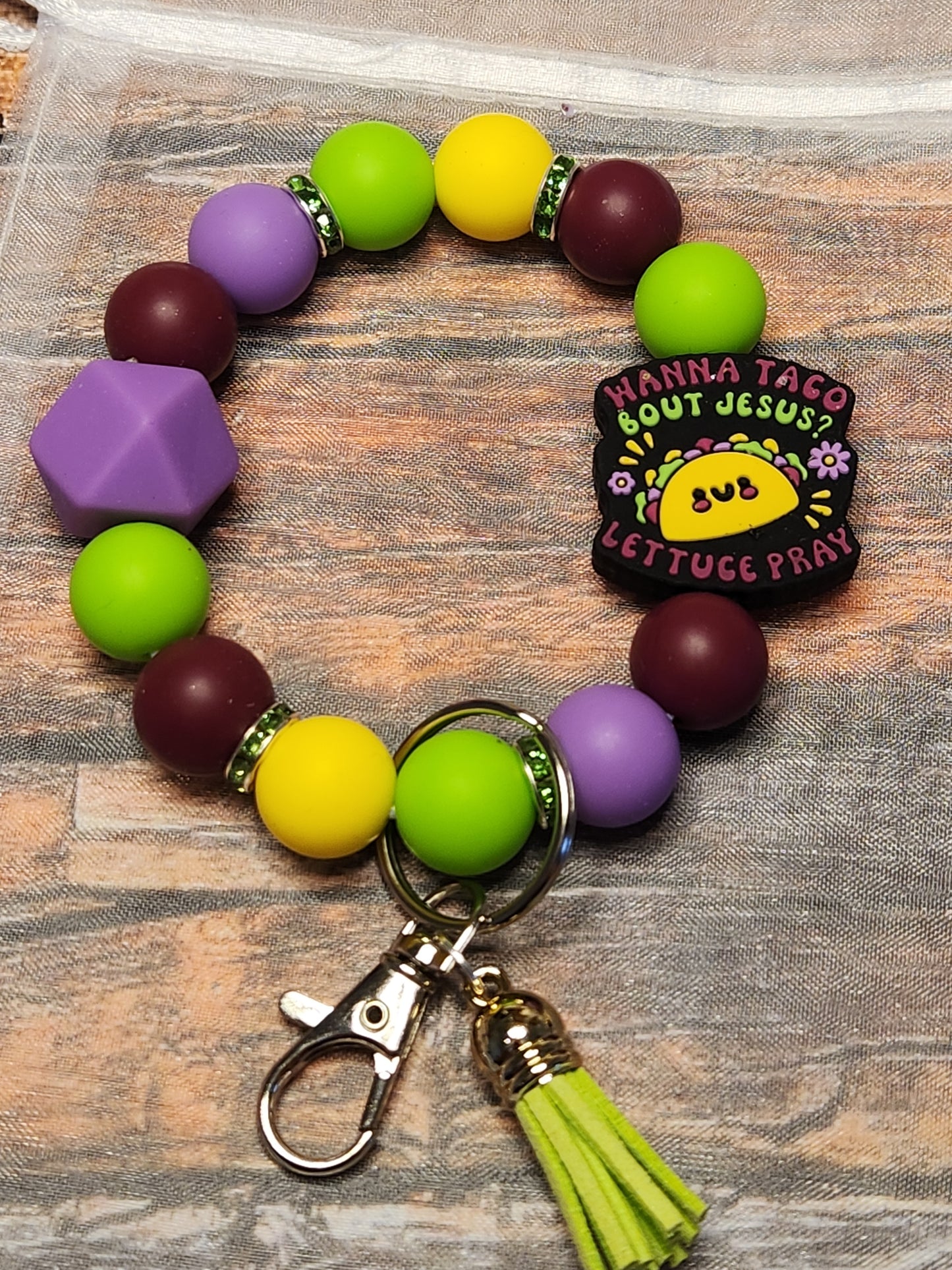 Wristlet: Wanna Taco bout Jesus? Lettuce Pray!