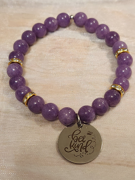 Bracelet: "Bee Kind" (Purple)