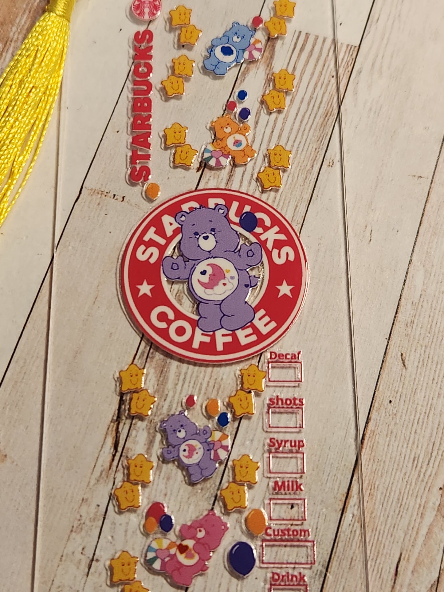Acrylic Bookmark: Care Bears