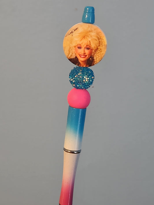 Beaded Pen: Dolly (1980's retro)
