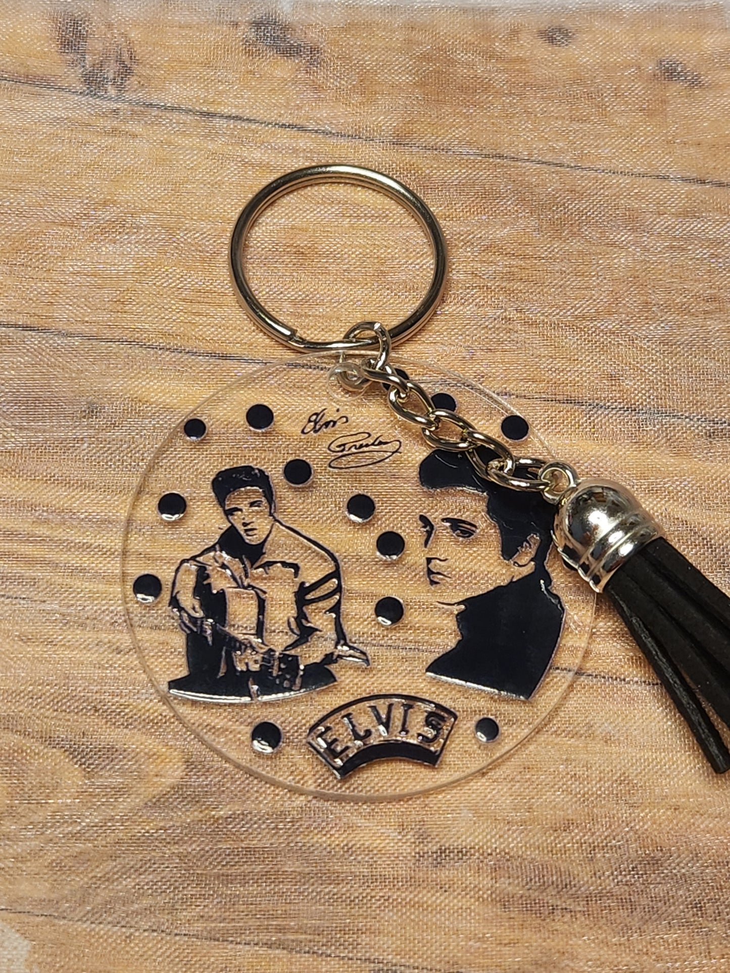 Circle Keychain: Elvis