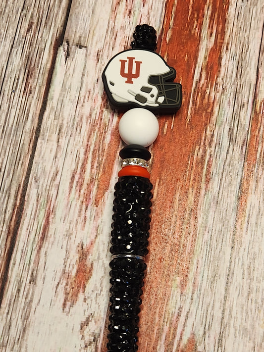 Beaded Pen: Hoosiers (black rhinestone)
