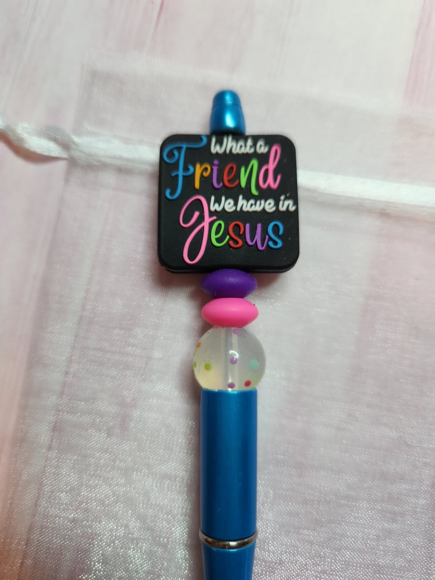 Beaded Pen: Faith (What a Friend we have in Jesus)