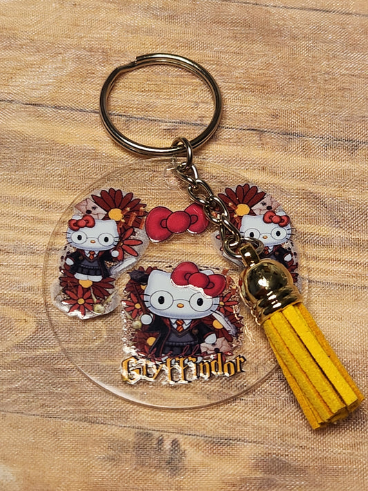 Circle Keychain: Hello Kitty/Harry Potter #1