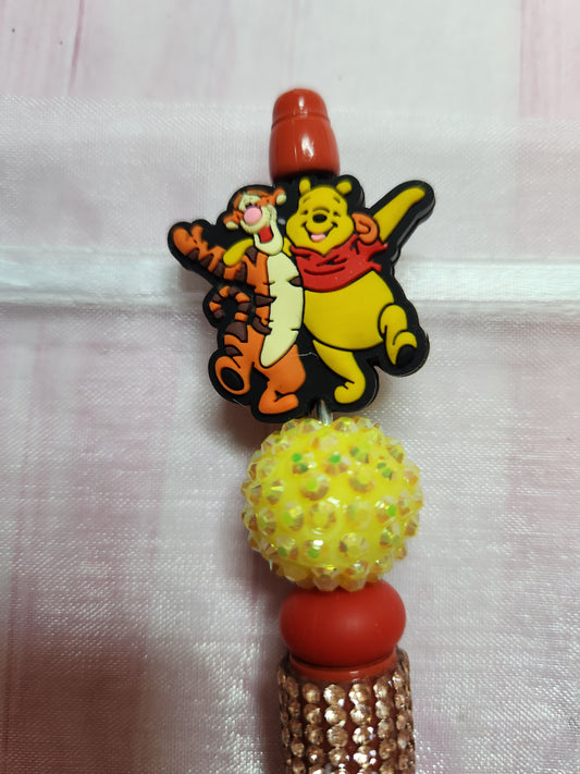 Beaded Pen: Pooh and Tiger