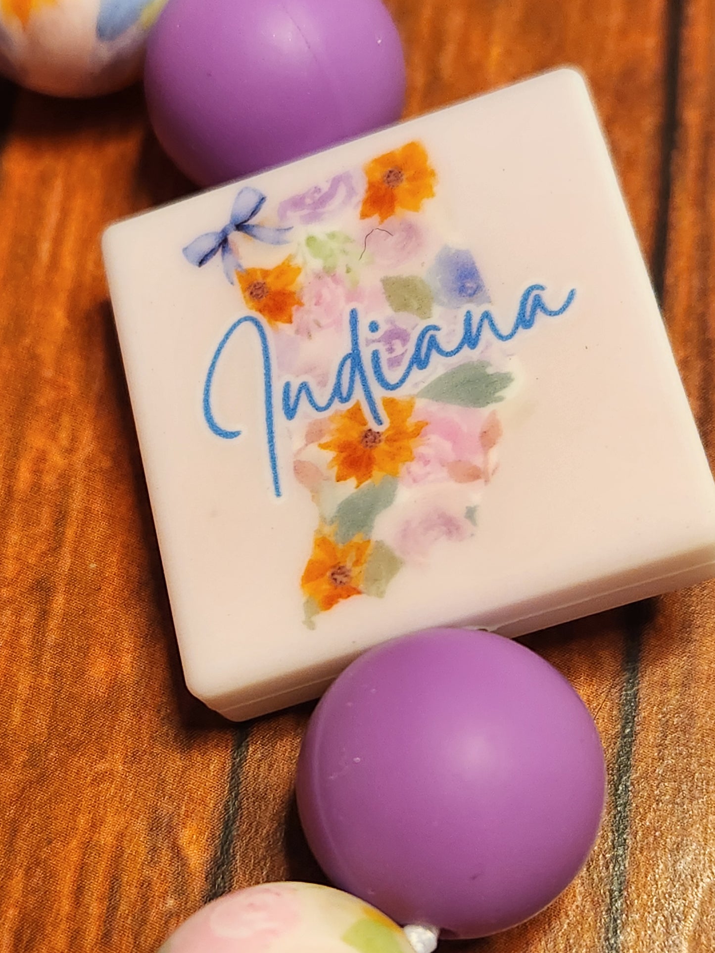 Wristlet: Indiana (purple, orange and pink)