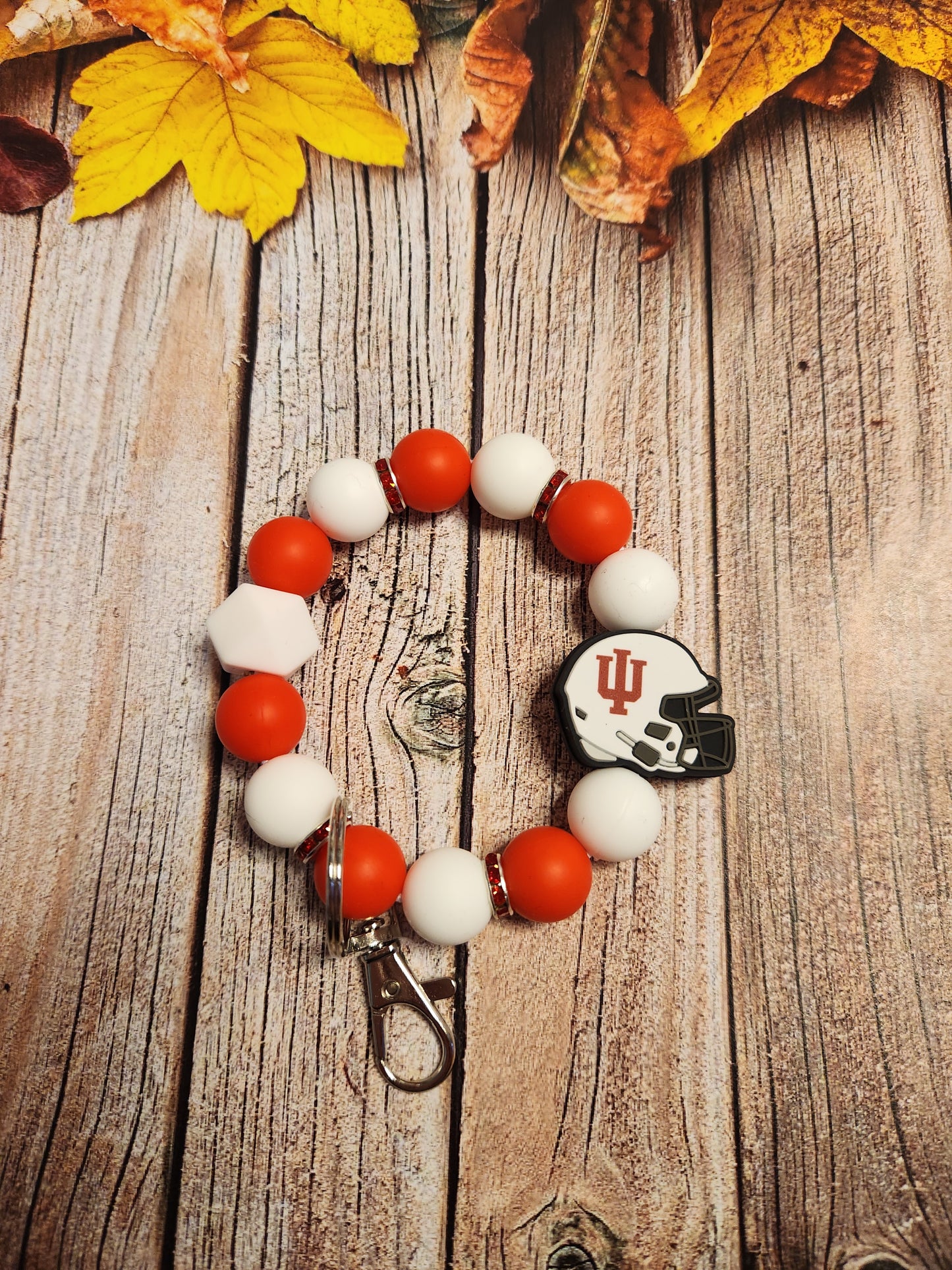 Wristlet: Hoosiers (red spacers)