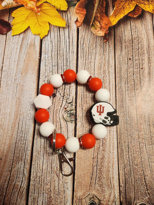 Wristlet: Hoosiers (red spacers)