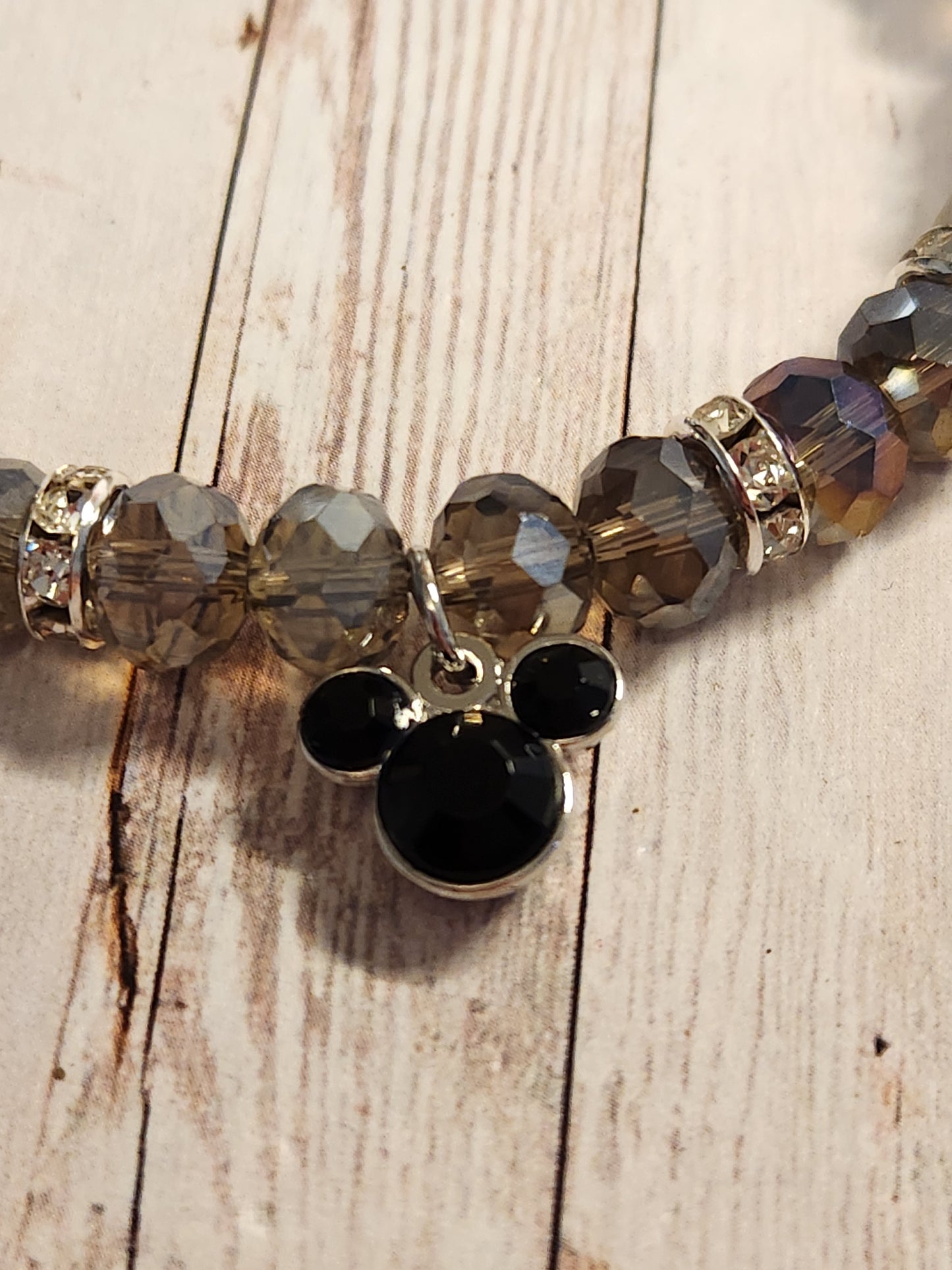 Bracelet: Mouse Ears (black rodelle beads)