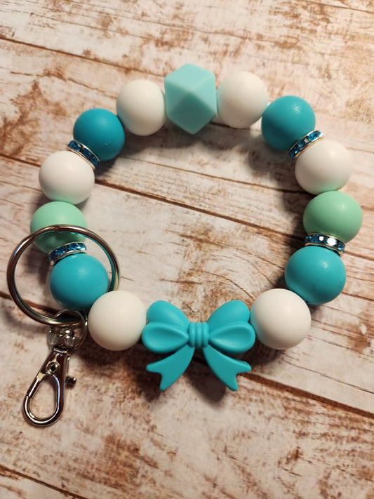 Wristlet: Bows (Teals)
