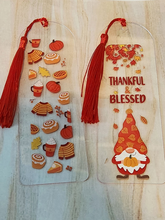 Bookmarks: Fall (Thankful and Blessed Gnome)