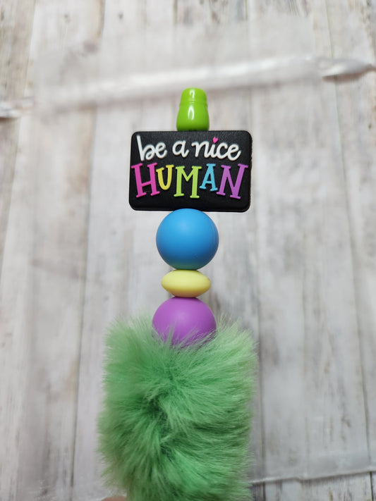 Beaded Pen: Be a Nice Human