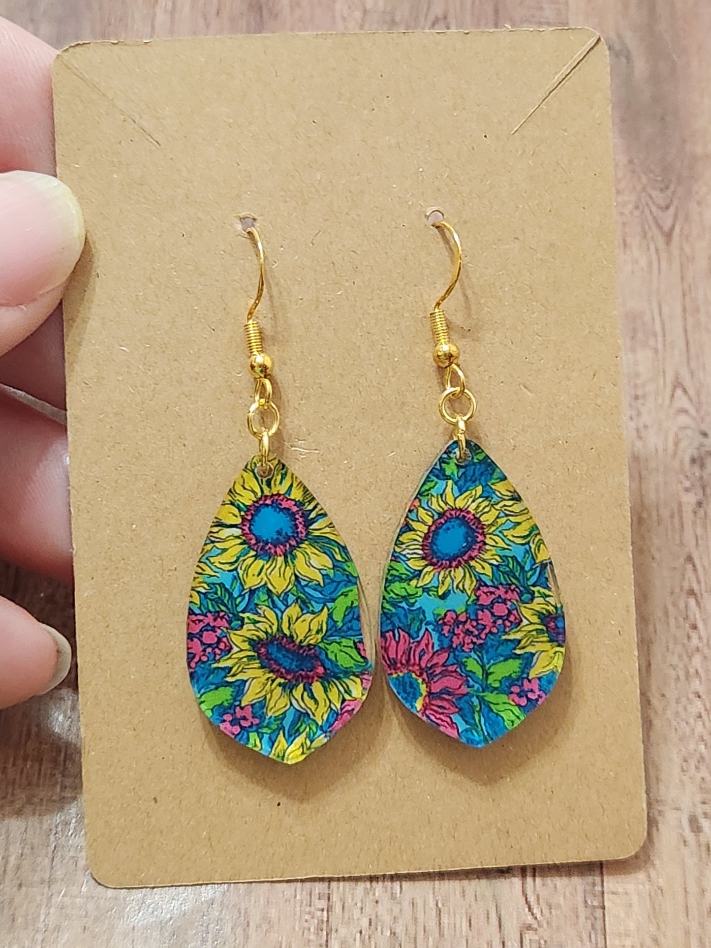 Earrings: Fall (colorful sunflowers)