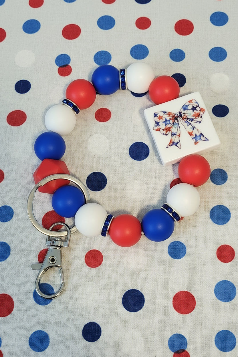 Wristlet: America (Bows and Fireworks)