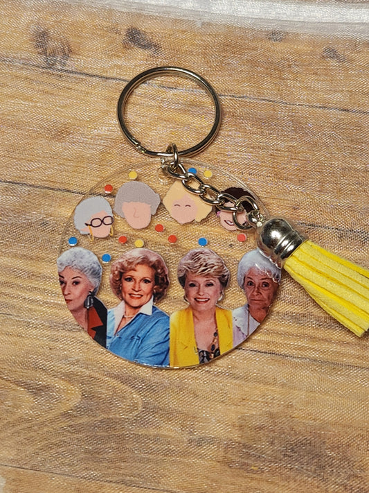 Circle Keychain: Stay Golden