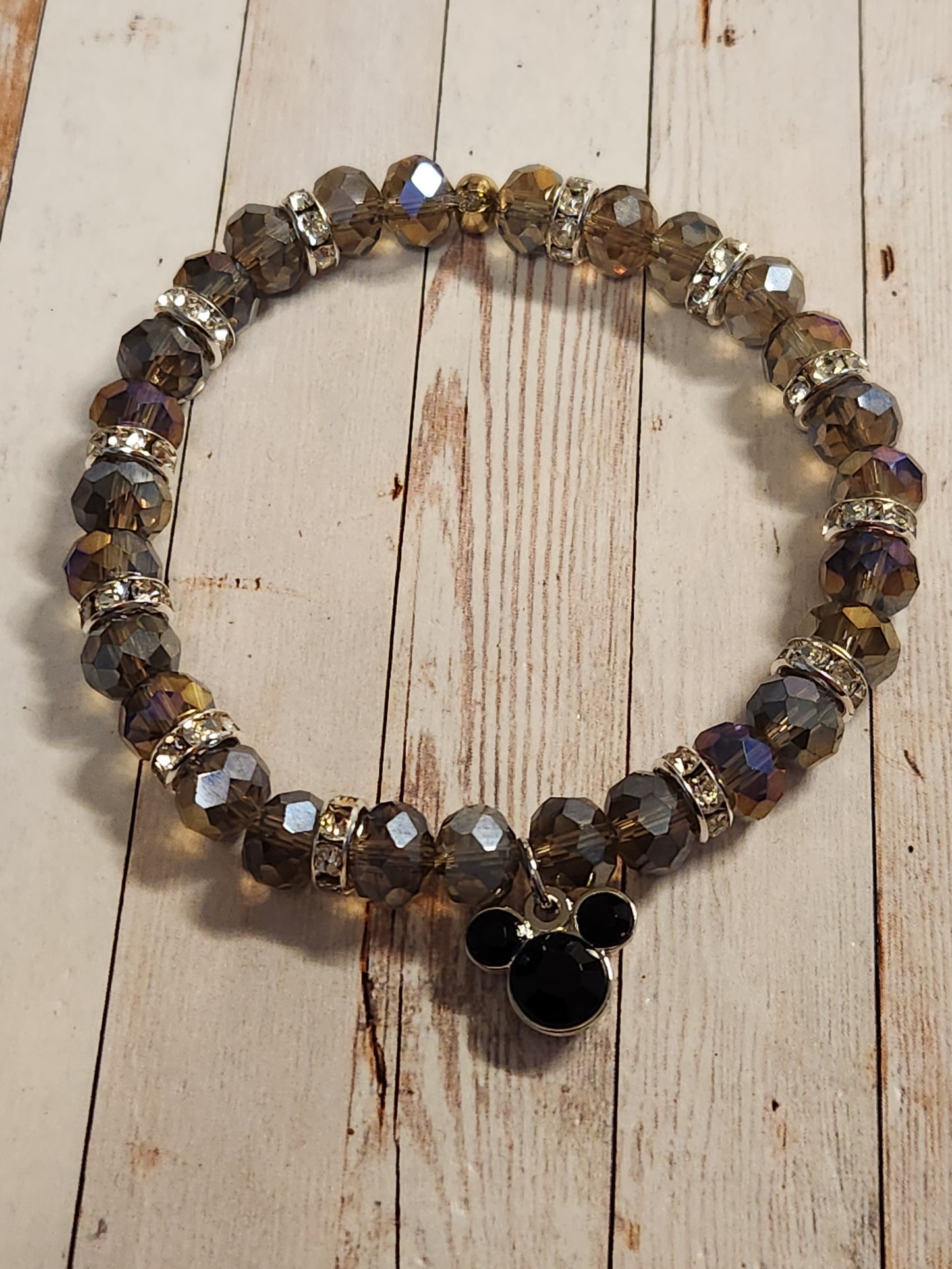 Bracelet: Mouse Ears (black rodelle beads)