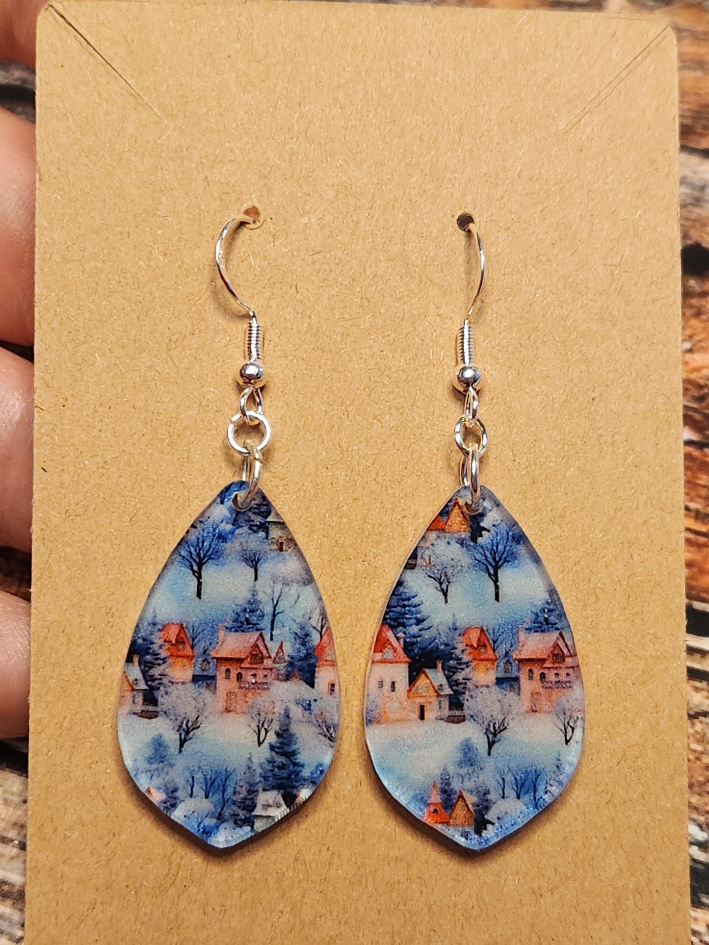 Earrings: Winter (Christmas Village)