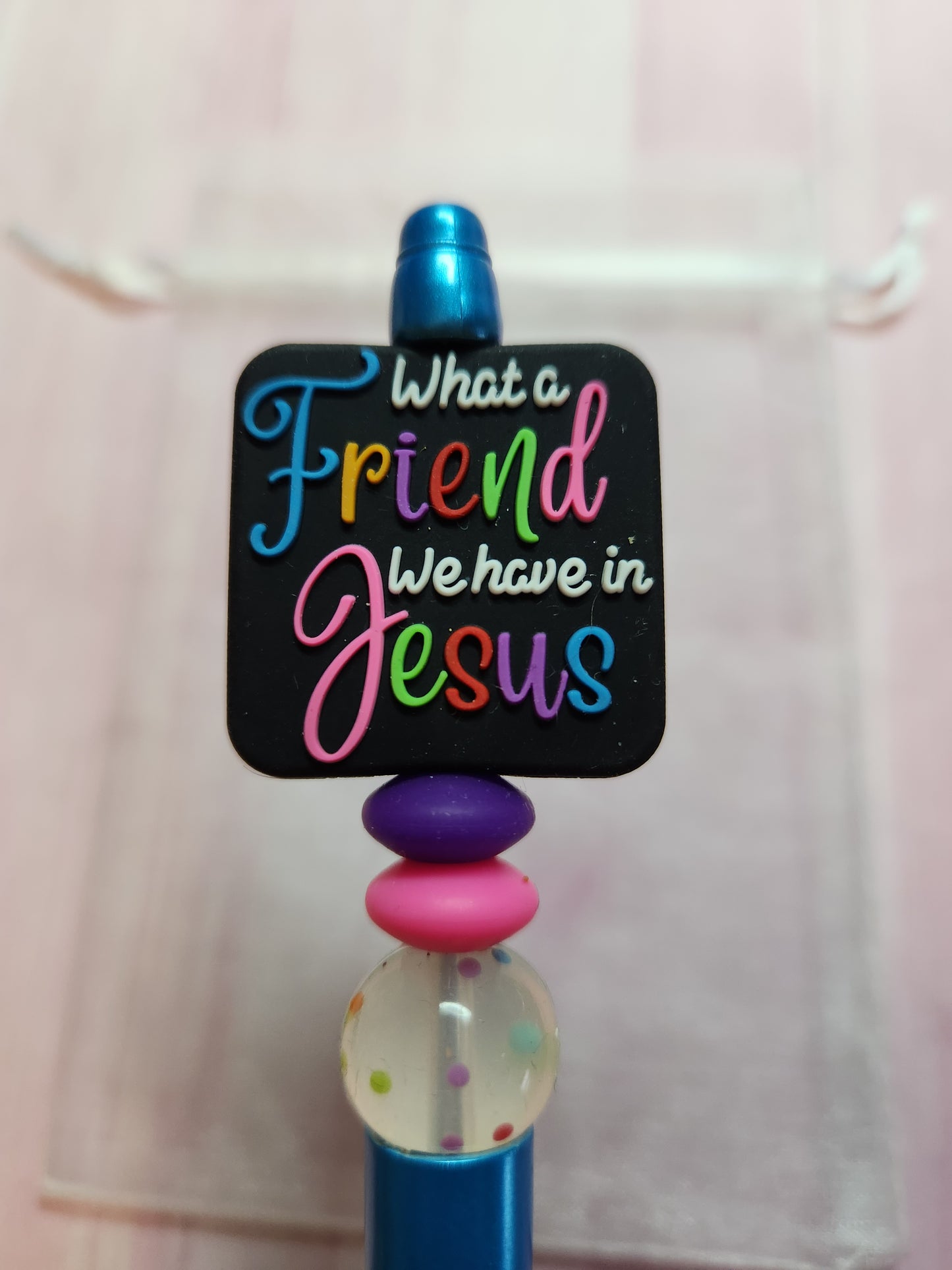 Beaded Pen: Faith (What a Friend we have in Jesus)