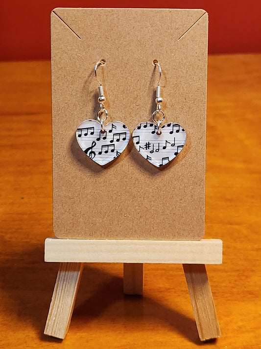 Earrings: Music Hearts