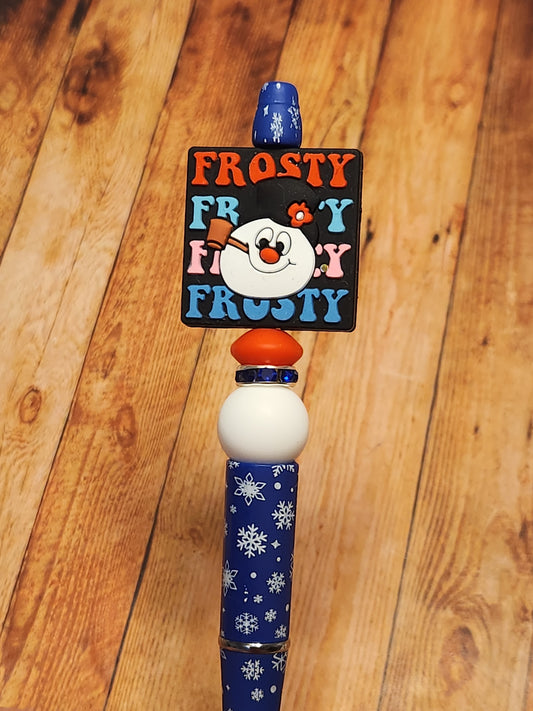 Beaded Pen: Winter (Frosty)