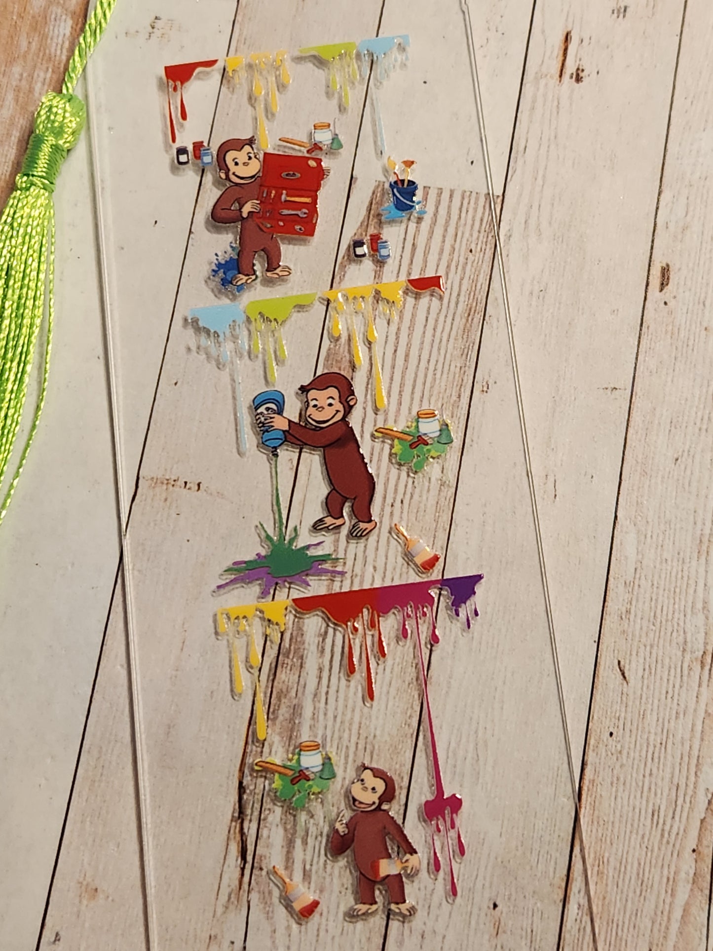 Acrylic Bookmark: Curious George