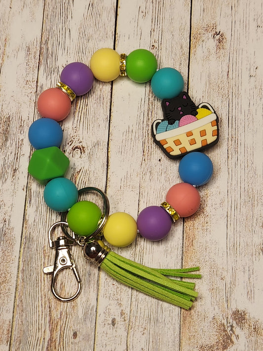 Wristlet: Pets (Cat in basket)