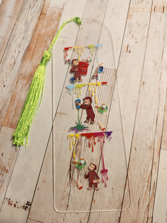 Acrylic Bookmark: Curious George