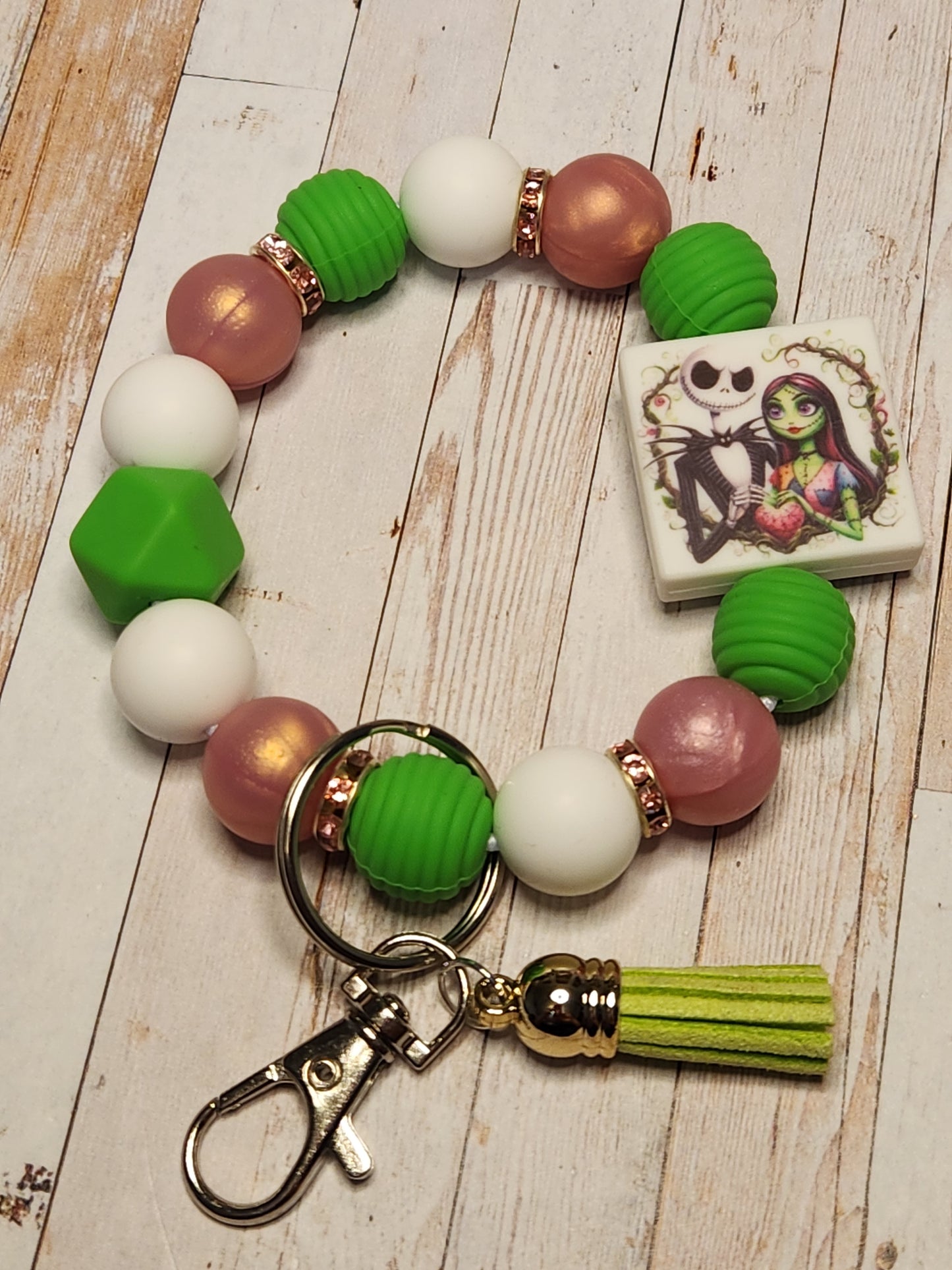 Wristlet: Nightmare (pink and green)