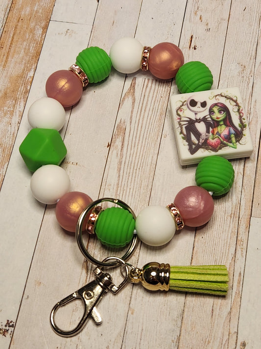 Wristlet: Nightmare (pink and green)