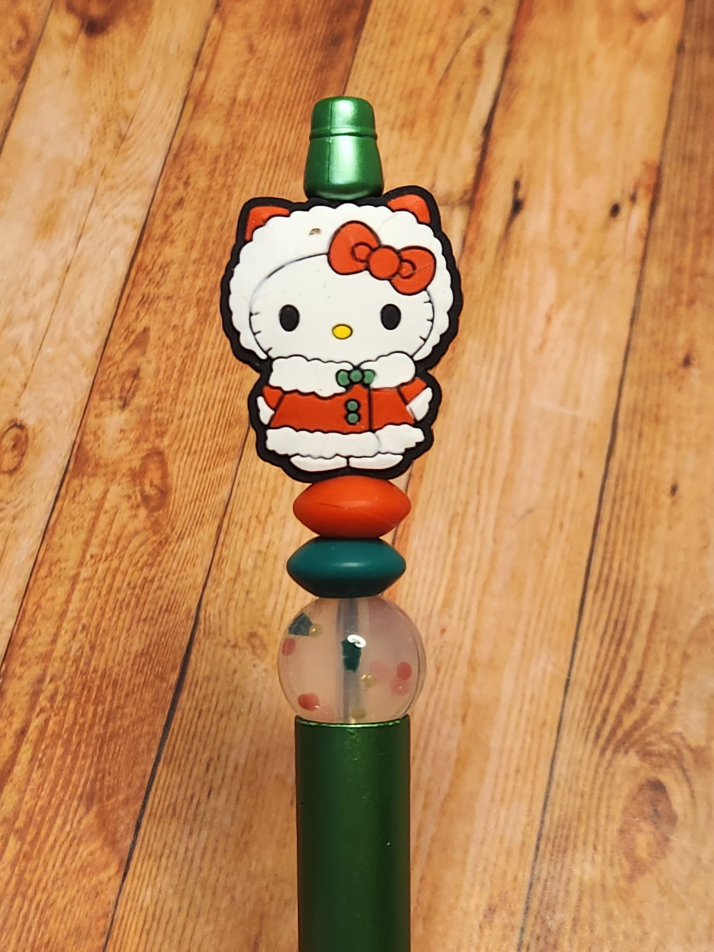 Beaded Pen: Winter (Hello Kitty as Mrs. Clause)