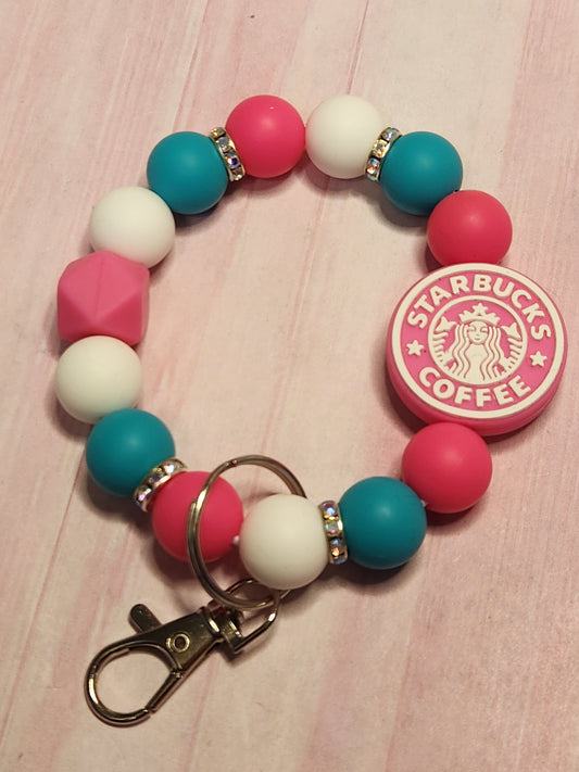 Wristlet: Coffee (Bucks, pink)