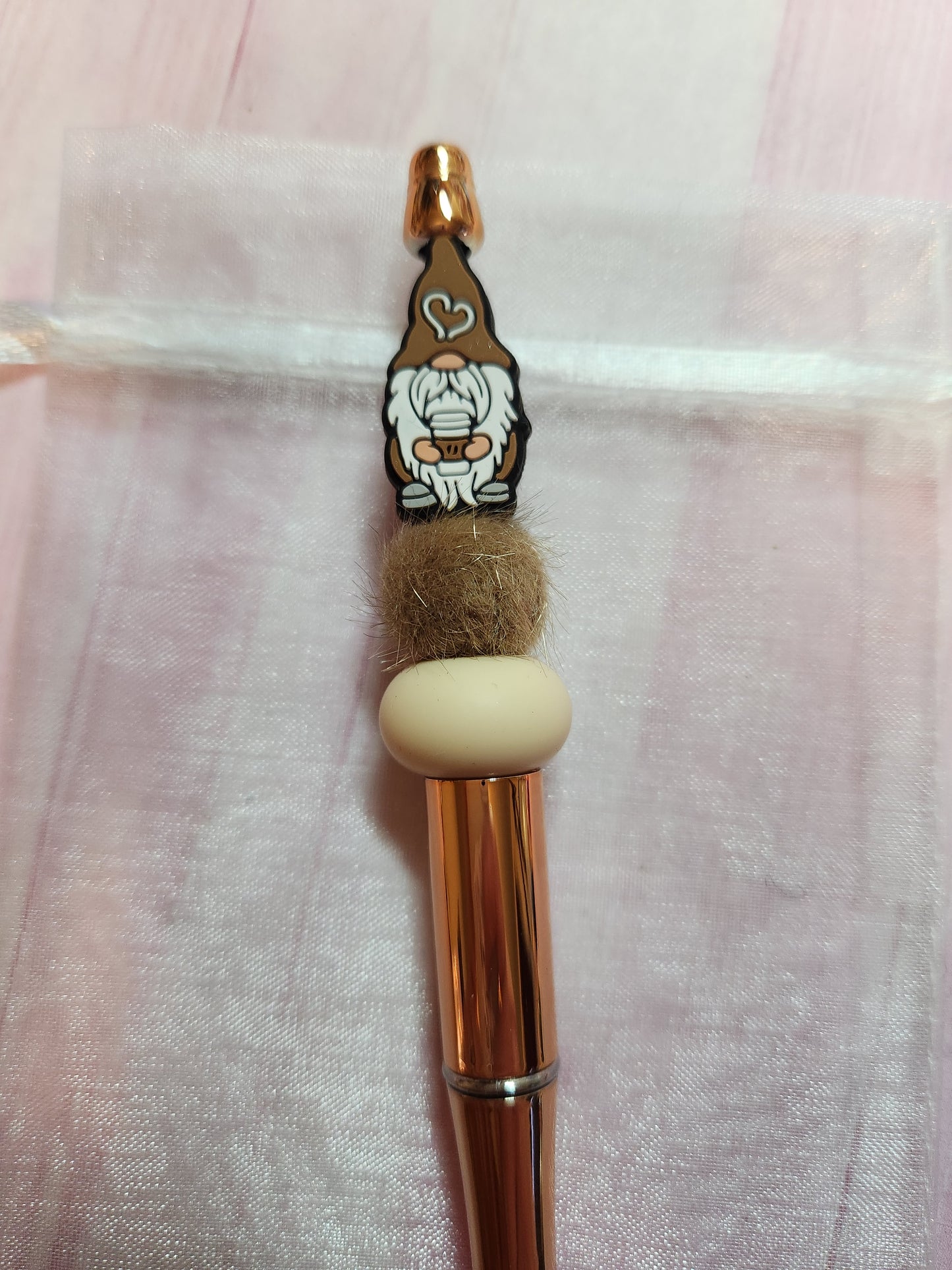 Beaded Pen: Coffee (Latte Gnome)