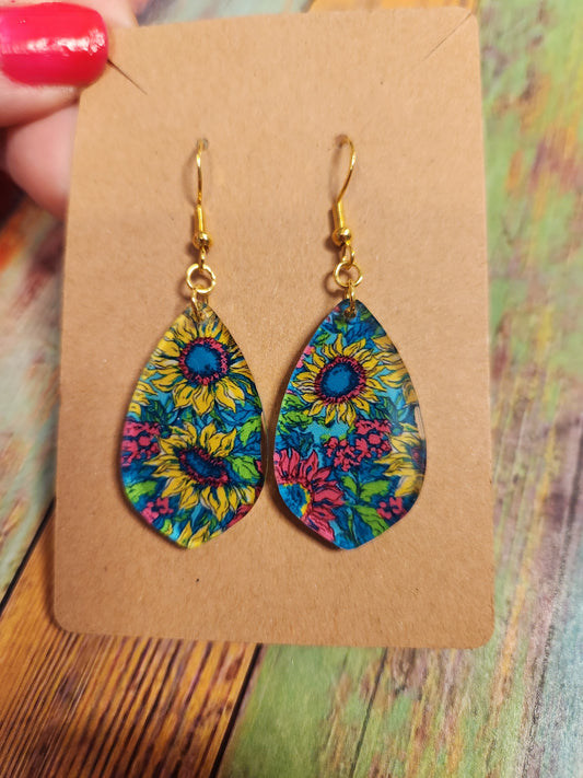 Earrings: Fall (Bright Sunflowers)
