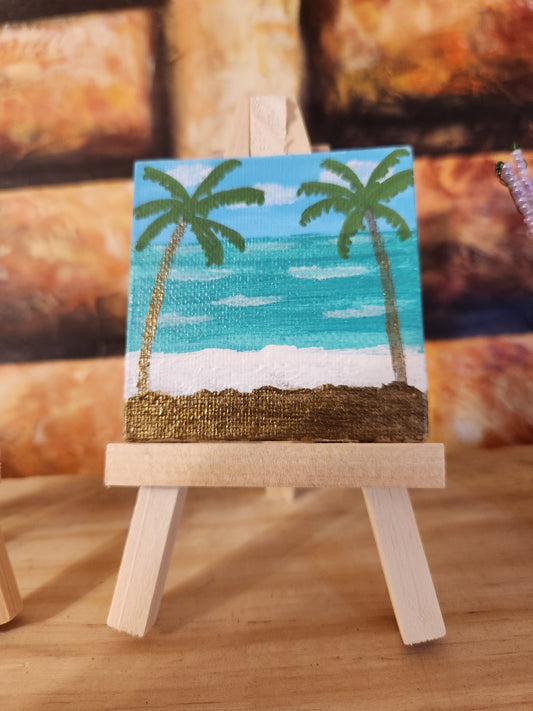 Mini Canvas: Palm trees and beach vibes