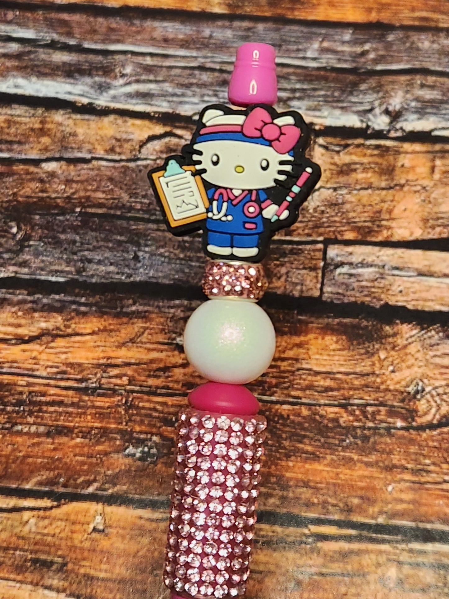 Beaded Pen: Hello Kitty (Nurse/Dr.)