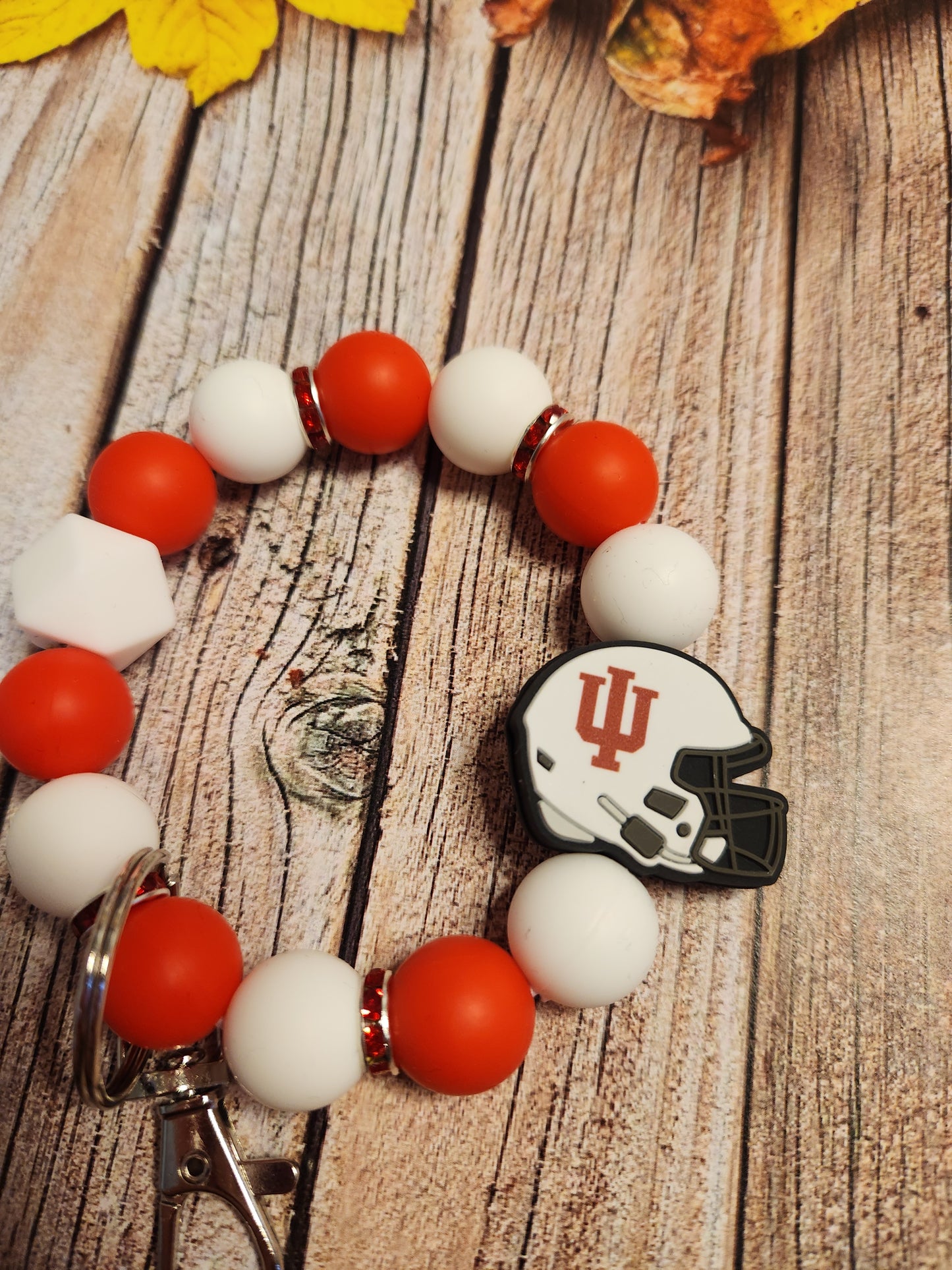 Wristlet: Hoosiers (red spacers)